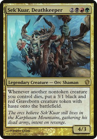 Sek'Kuar, Deathkeeper (Commander 2013) [Commander 2013 Oversized] | Arkham Games and Comics