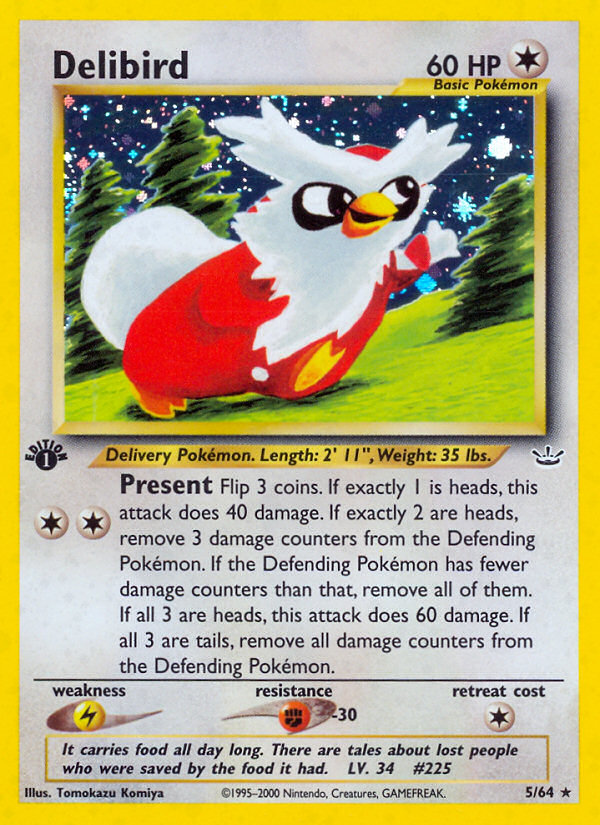 Delibird (5/64) [Neo Revelation 1st Edition] | Arkham Games and Comics