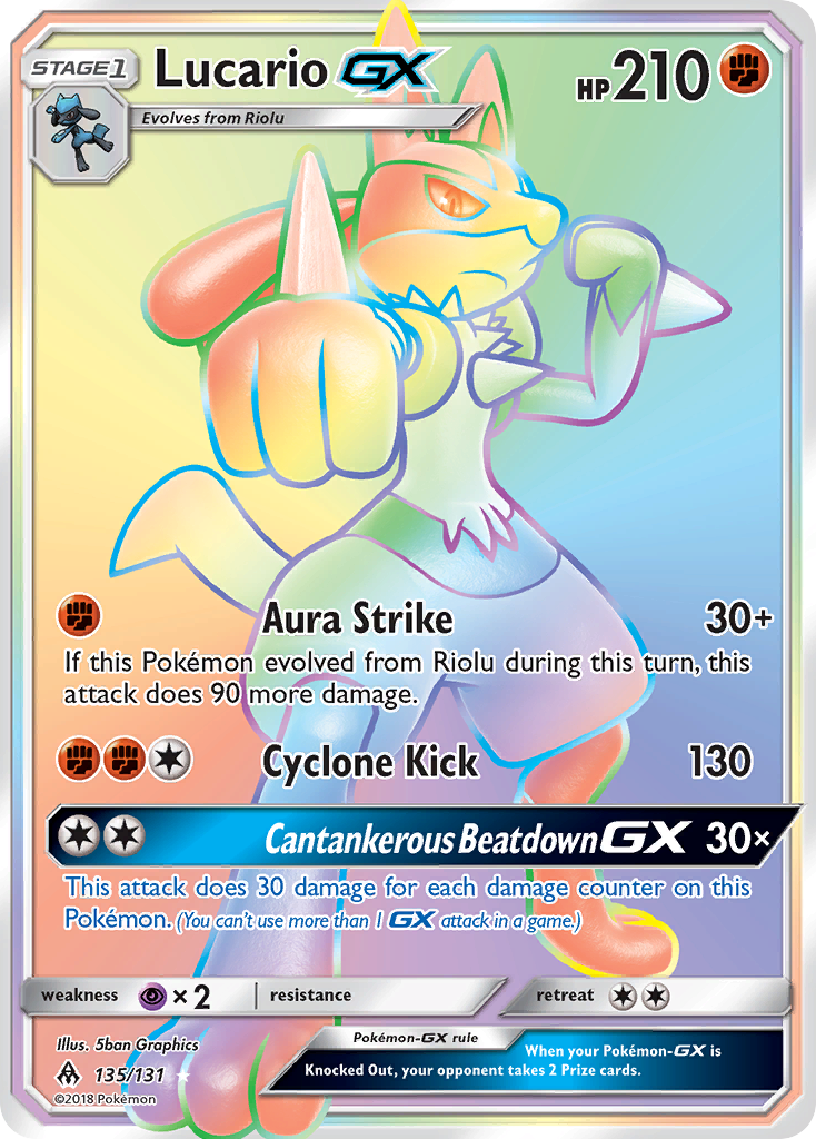 Lucario GX (135/131) [Sun & Moon: Forbidden Light] | Arkham Games and Comics