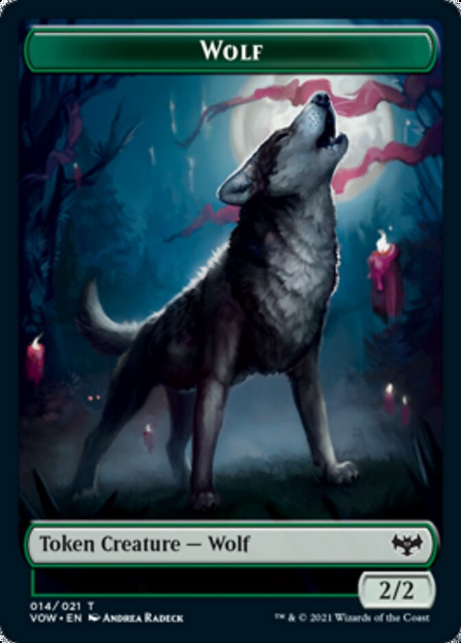 Wolf Token (014) [Innistrad: Crimson Vow Tokens] | Arkham Games and Comics