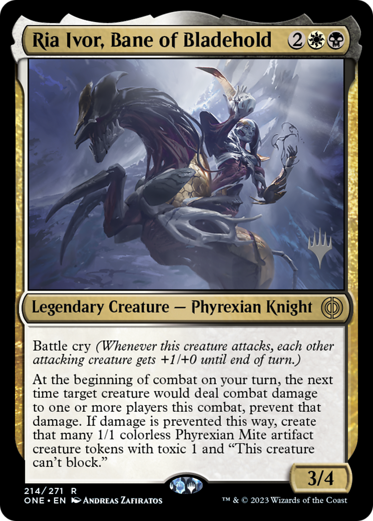 Ria Ivor, Bane of Bladehold (Promo Pack) [Phyrexia: All Will Be One Promos] | Arkham Games and Comics