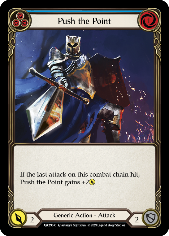 Push the Point (Blue) [ARC190-C] (Arcane Rising)  1st Edition Rainbow Foil | Arkham Games and Comics