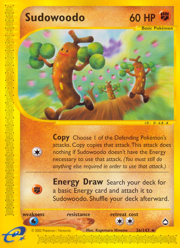 Sudowoodo (36/147) [Aquapolis] | Arkham Games and Comics