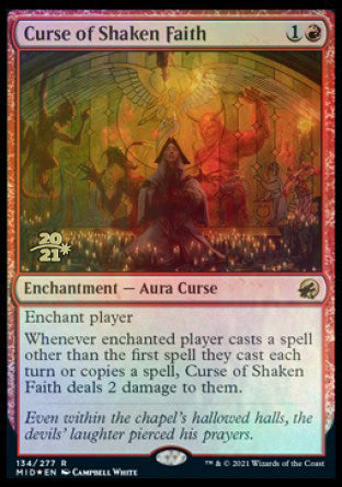 Curse of Shaken Faith [Innistrad: Midnight Hunt Prerelease Promos] | Arkham Games and Comics