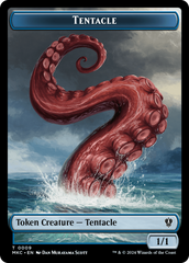 Tentacle // Koma's Coil Double-Sided Token [Murders at Karlov Manor Commander Tokens] | Arkham Games and Comics