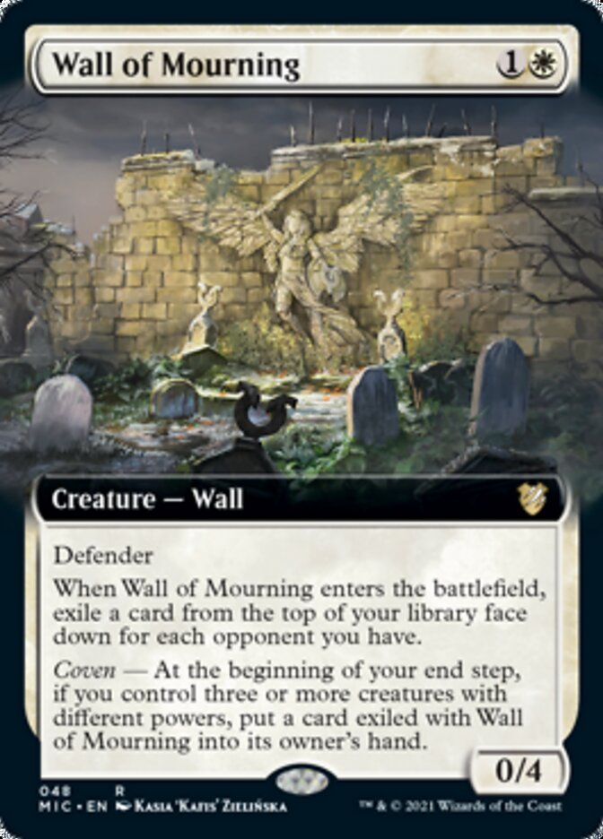 Wall of Mourning (Extended) [Innistrad: Midnight Hunt Commander] | Arkham Games and Comics