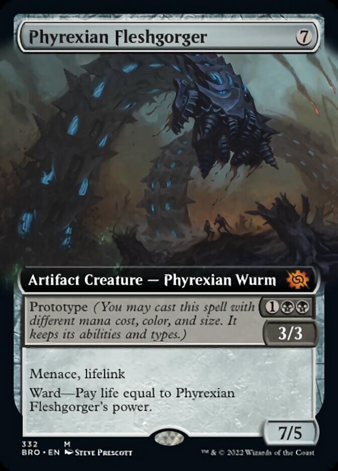 Phyrexian Fleshgorger (Extended Art) [The Brothers' War] | Arkham Games and Comics