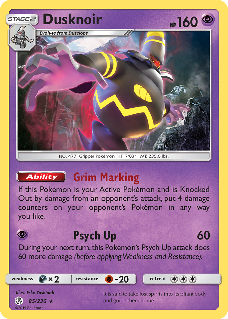 Dusknoir (85/236) [Sun & Moon: Cosmic Eclipse] | Arkham Games and Comics