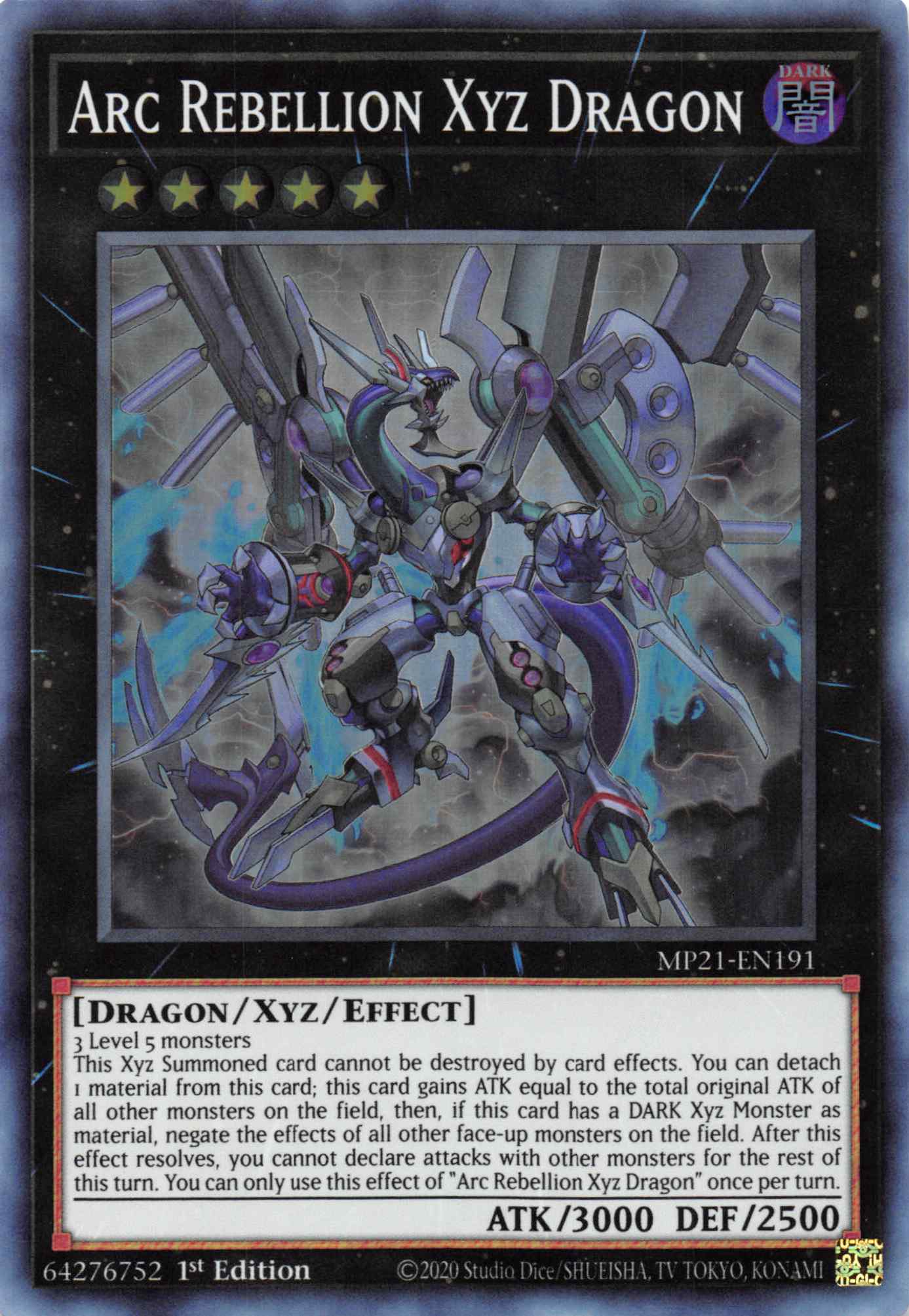 Arc Rebellion Xyz Dragon [MP21-EN191] Super Rare | Arkham Games and Comics