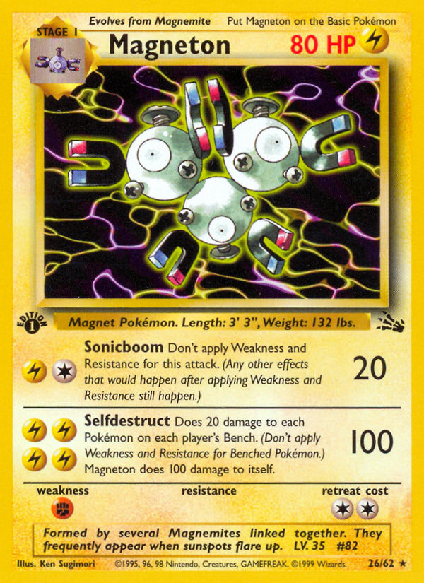 Magneton (26/62) [Fossil 1st Edition] | Arkham Games and Comics