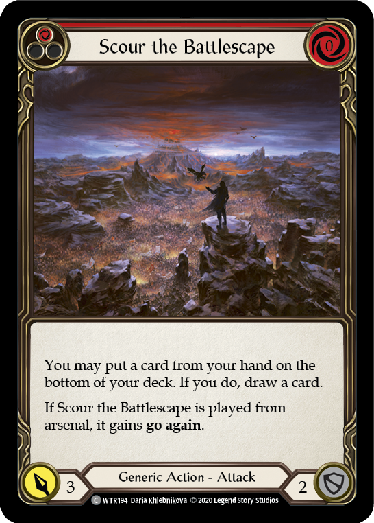 Scour the Battlescape (Red) [U-WTR194] (Welcome to Rathe Unlimited)  Unlimited Normal | Arkham Games and Comics