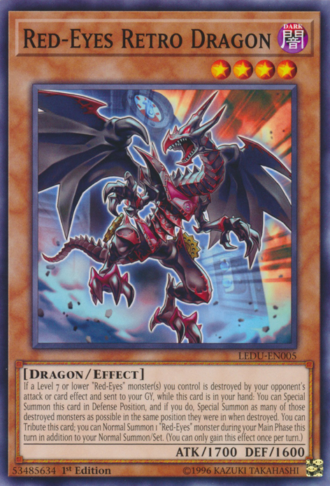 Red-Eyes Retro Dragon [LEDU-EN005] Common | Arkham Games and Comics