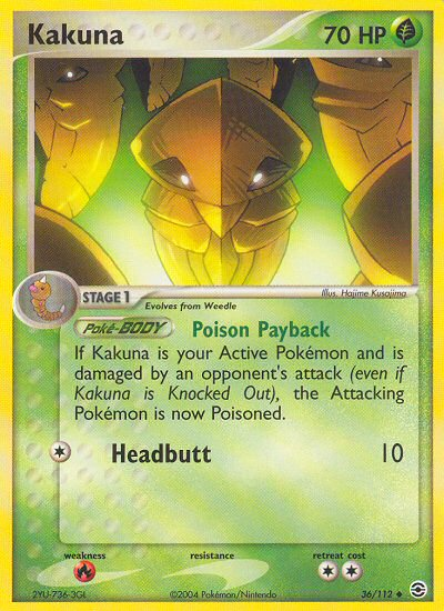 Kakuna (36/112) [EX: FireRed & LeafGreen] | Arkham Games and Comics