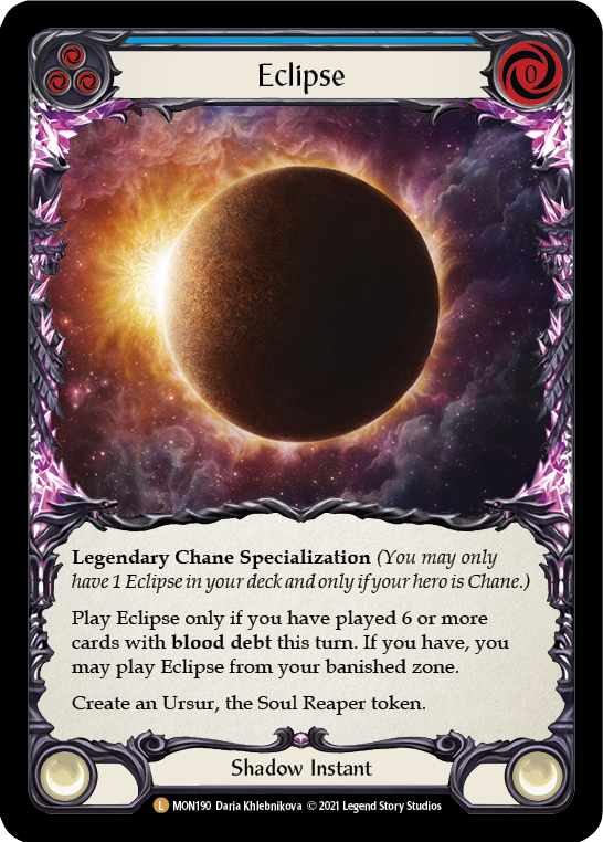 Eclipse [MON190-CF] (Monarch)  1st Edition Cold Foil | Arkham Games and Comics