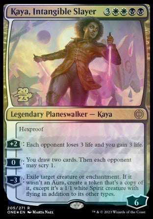 Kaya, Intangible Slayer [Phyrexia: All Will Be One Prerelease Promos] | Arkham Games and Comics