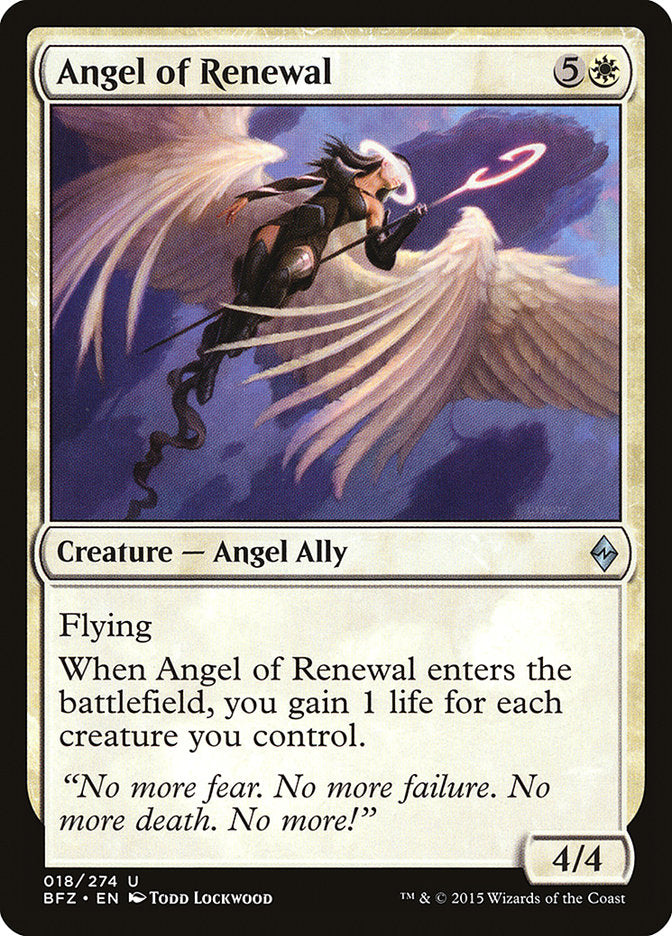 Angel of Renewal [Battle for Zendikar] | Arkham Games and Comics