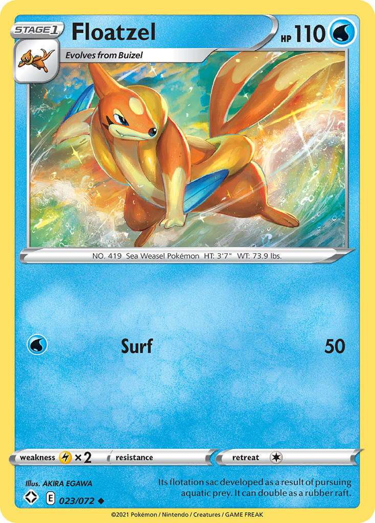 Floatzel (023/072) [Sword & Shield: Shining Fates] | Arkham Games and Comics