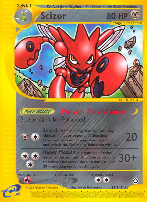 Scizor (32/147) [Aquapolis] | Arkham Games and Comics