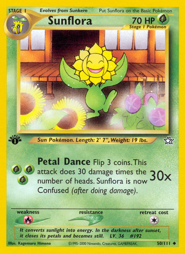 Sunflora (50/111) [Neo Genesis 1st Edition] | Arkham Games and Comics