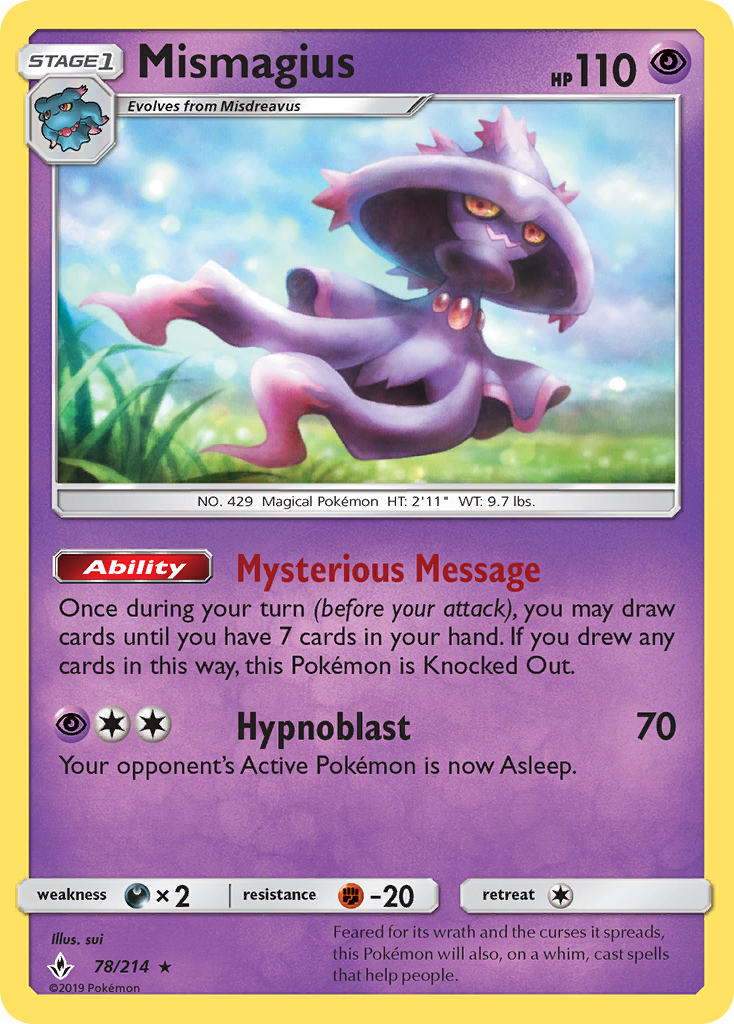 Mismagius (78/214) [Sun & Moon: Unbroken Bonds] | Arkham Games and Comics