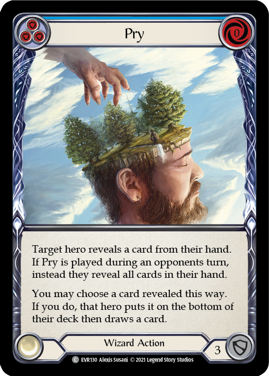 Pry (Blue) [EVR130] (Everfest)  1st Edition Rainbow Foil | Arkham Games and Comics