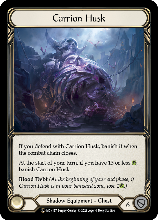 Carrion Husk [U-MON187-RF] (Monarch Unlimited)  Unlimited Rainbow Foil | Arkham Games and Comics