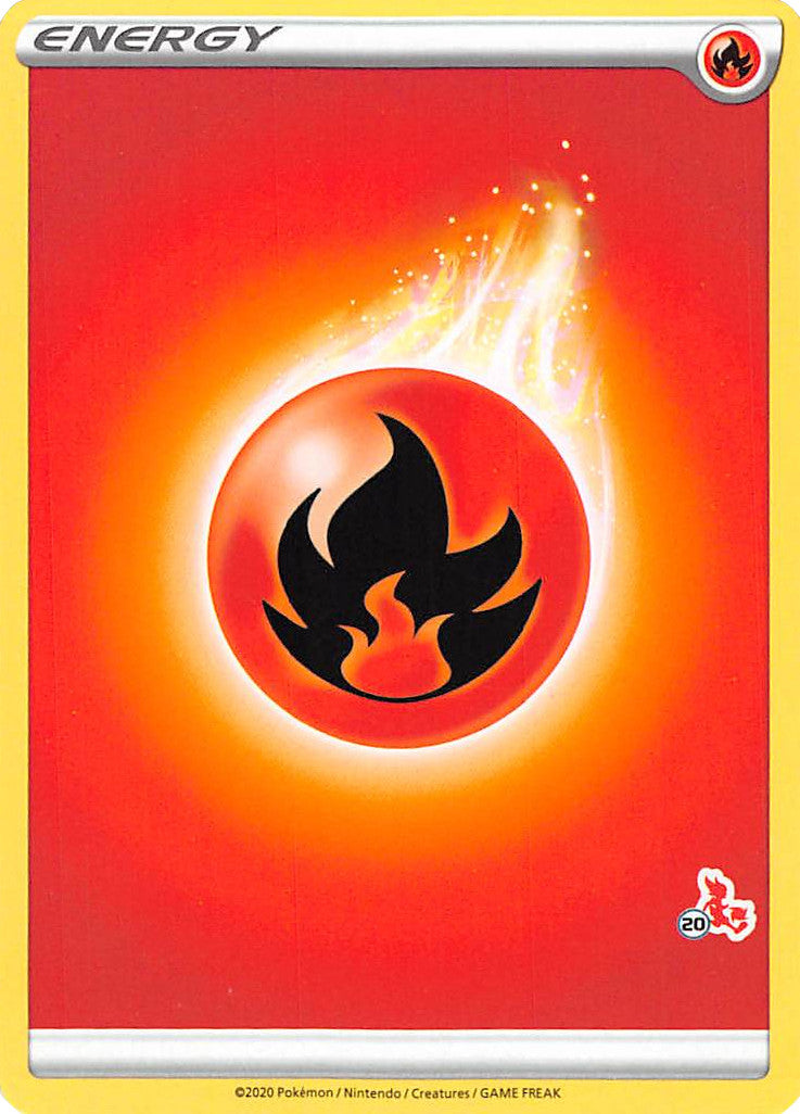 Fire Energy (Cinderace Stamp #20) [Battle Academy 2022] | Arkham Games and Comics