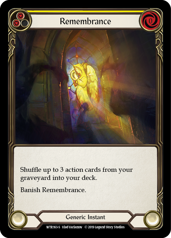 Remembrance [WTR163-S] (Welcome to Rathe)  Alpha Print Rainbow Foil | Arkham Games and Comics