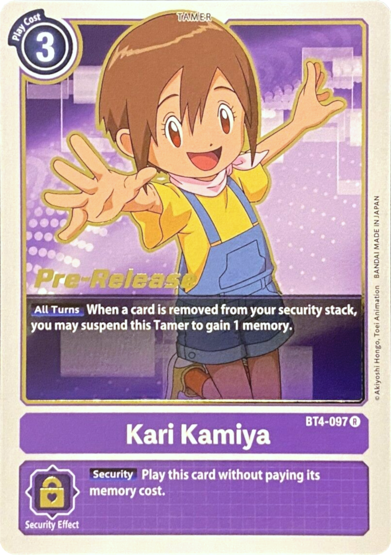 Kari Kamiya [BT4-097] [Great Legend Pre-Release Promos] | Arkham Games and Comics