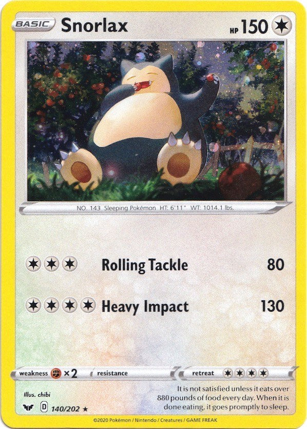 Snorlax (140/202) (Cosmos Holo) [Sword & Shield: Base Set] | Arkham Games and Comics