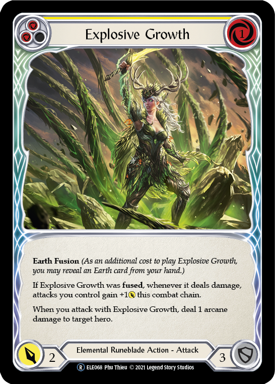 Explosive Growth (Yellow) [U-ELE068] (Tales of Aria Unlimited)  Unlimited Rainbow Foil | Arkham Games and Comics