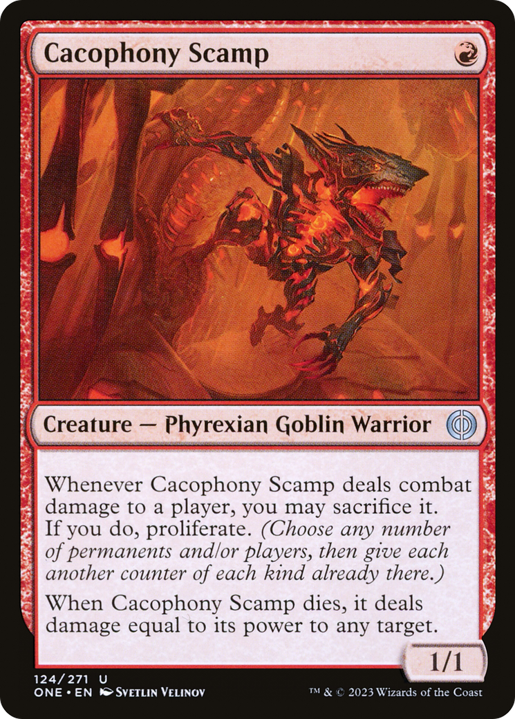 Cacophony Scamp [Phyrexia: All Will Be One] | Arkham Games and Comics