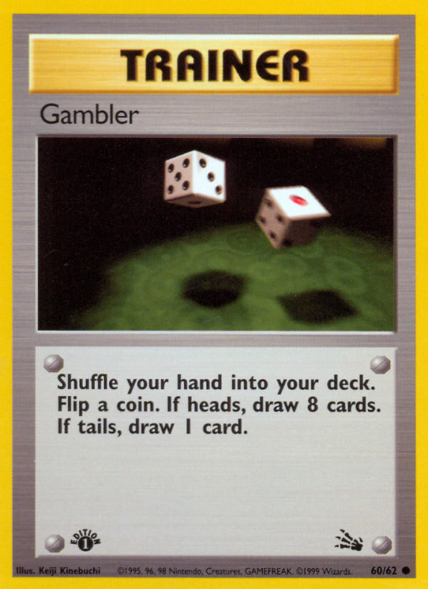 Gambler (60/62) [Fossil 1st Edition] | Arkham Games and Comics