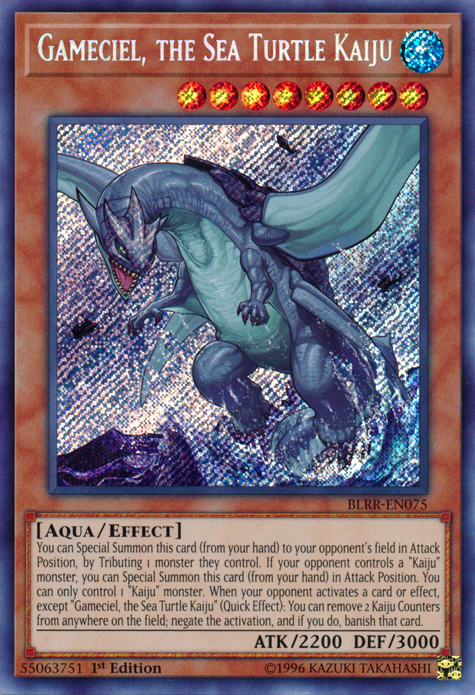 Gameciel, the Sea Turtle Kaiju [BLRR-EN075] Secret Rare | Arkham Games and Comics