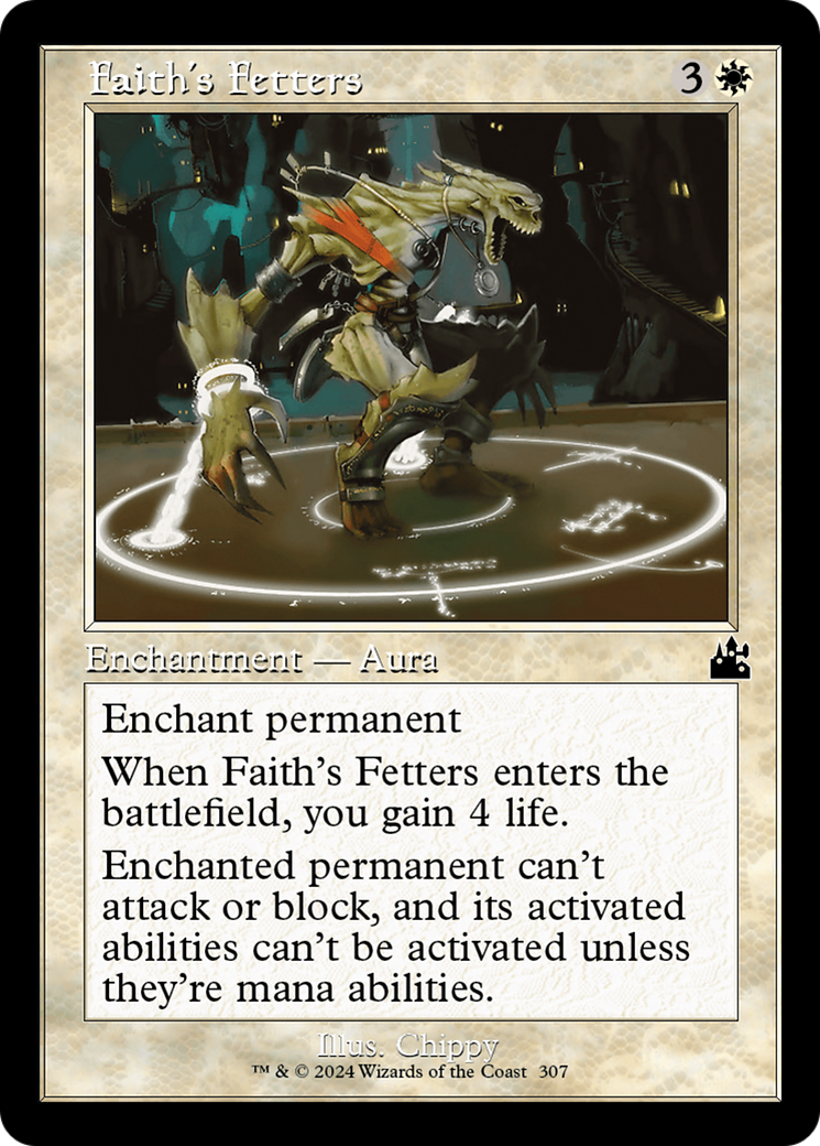 Faith's Fetters (Retro Frame) [Ravnica Remastered] | Arkham Games and Comics