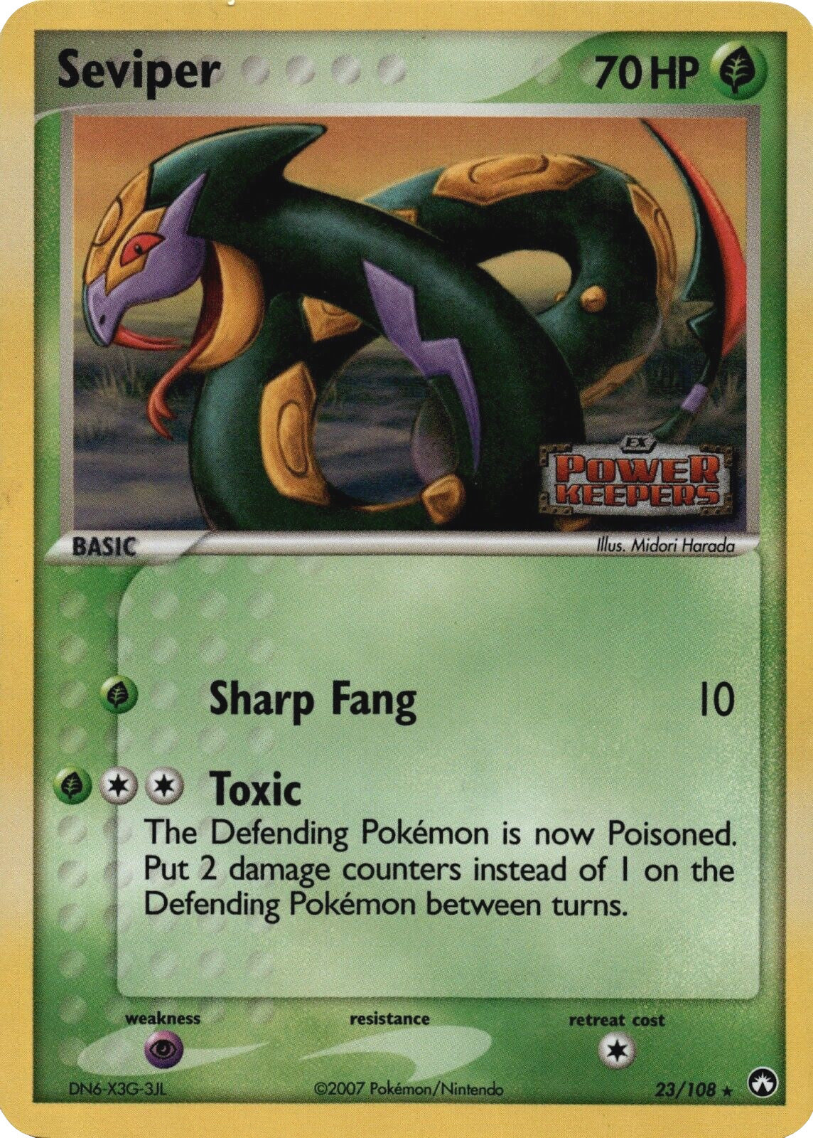 Seviper (23/108) (Stamped) [EX: Power Keepers] | Arkham Games and Comics