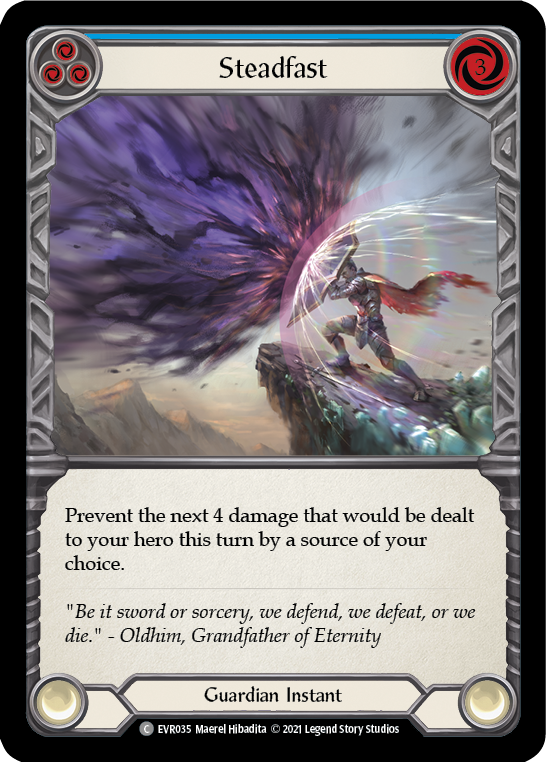 Steadfast (Blue) [EVR035] (Everfest)  1st Edition Rainbow Foil | Arkham Games and Comics