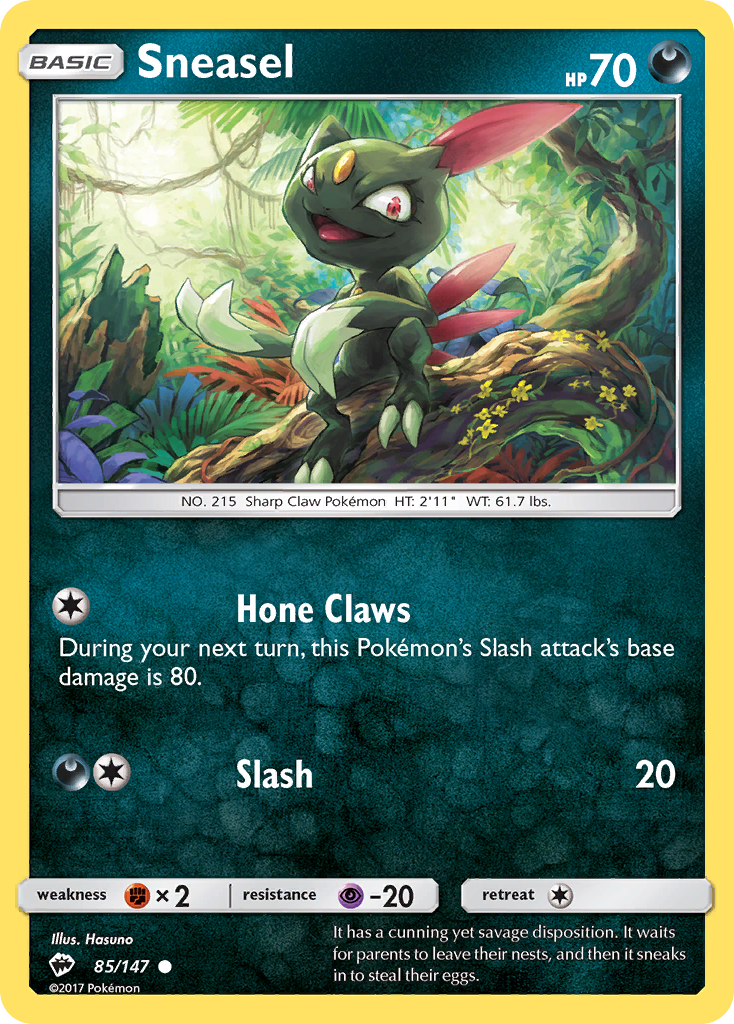 Sneasel (85/147) [Sun & Moon: Burning Shadows] | Arkham Games and Comics