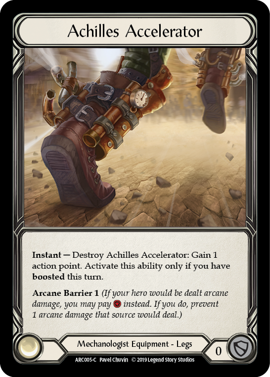 Achilles Accelerator [ARC005-C] (Arcane Rising)  1st Edition Cold Foil | Arkham Games and Comics