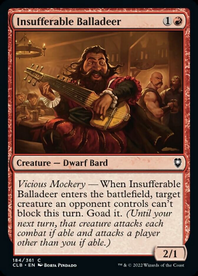 Insufferable Balladeer [Commander Legends: Battle for Baldur's Gate] | Arkham Games and Comics