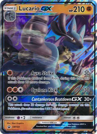 Lucario GX (SM100) (Jumbo Card) [Sun & Moon: Black Star Promos] | Arkham Games and Comics