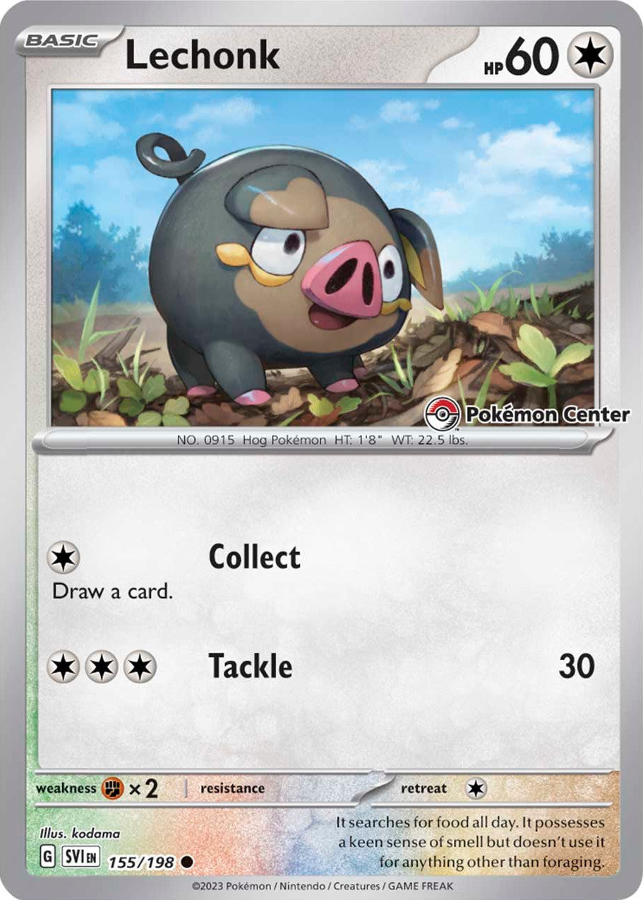 Lechonk (155/198) (Pokemon Center Exclusive) [Scarlet & Violet: Base Set] | Arkham Games and Comics