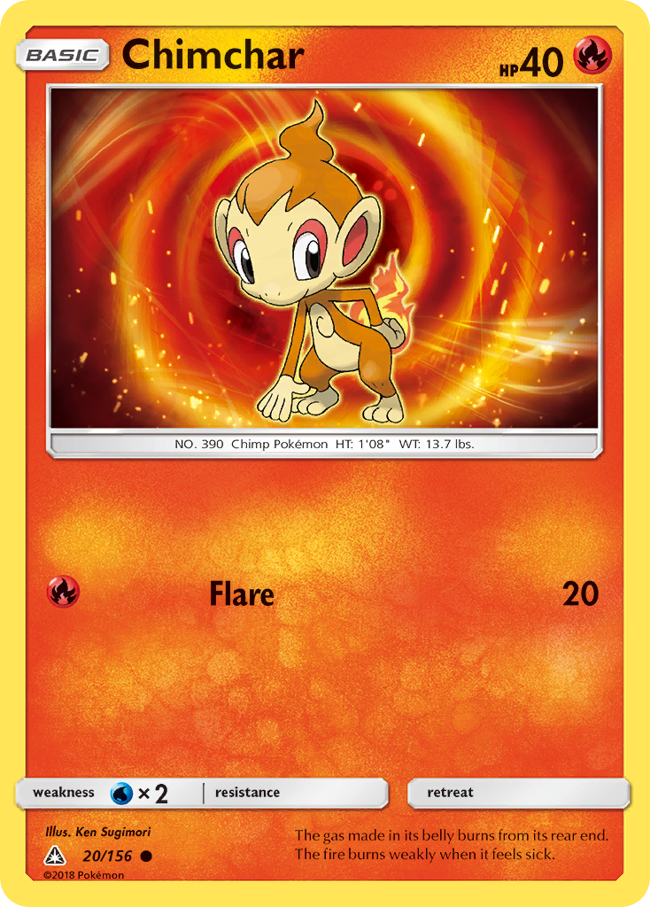 Chimchar (20/156) [Sun & Moon: Ultra Prism] | Arkham Games and Comics