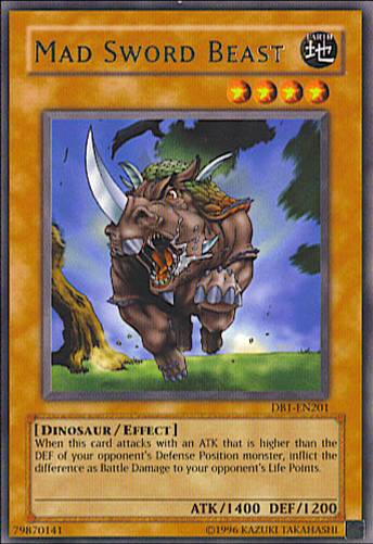 Mad Sword Beast [DB1-EN201] Rare | Arkham Games and Comics