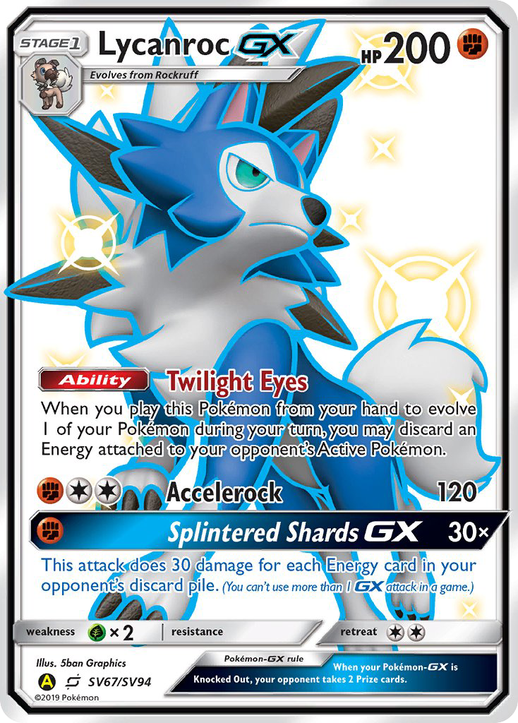 Lycanroc GX (SV67/SV94) [Sun & Moon: Hidden Fates - Shiny Vault] | Arkham Games and Comics