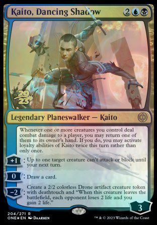 Kaito, Dancing Shadow [Phyrexia: All Will Be One Prerelease Promos] | Arkham Games and Comics