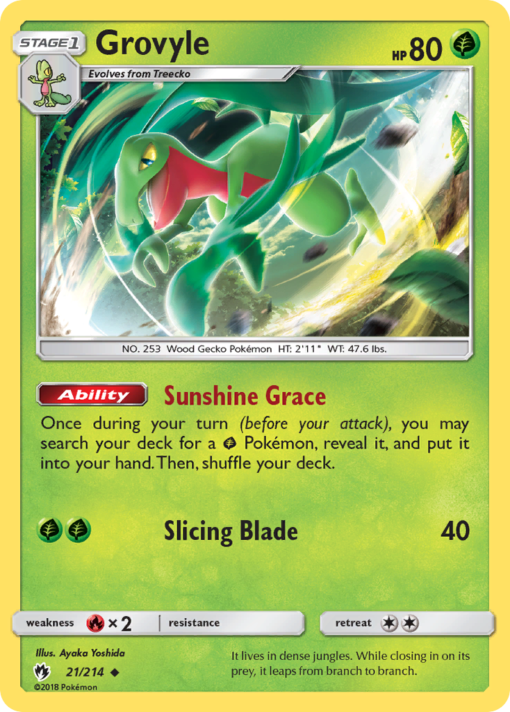 Grovyle (21/214) [Sun & Moon: Lost Thunder] | Arkham Games and Comics