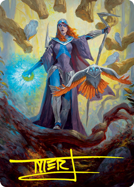 Kasmina, Enigma Sage Art Card (Gold-Stamped Signature) [Strixhaven: School of Mages Art Series] | Arkham Games and Comics