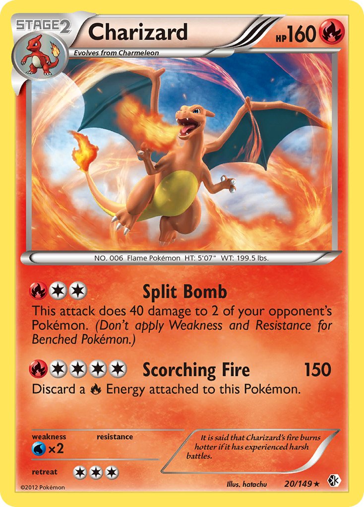 Charizard (20/149) (Cosmos Holo) (Blister Exclusive) [Black & White: Boundaries Crossed] | Arkham Games and Comics