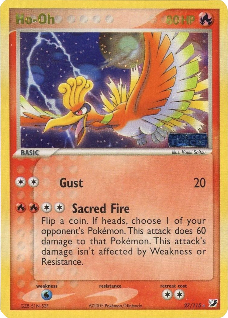 Ho-Oh (27/115) (Stamped) [EX: Unseen Forces] | Arkham Games and Comics